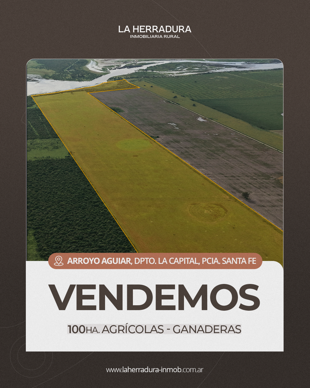 Arroyo Aguiar 100 Has agrícola/ganad/turimo - Campo en venta