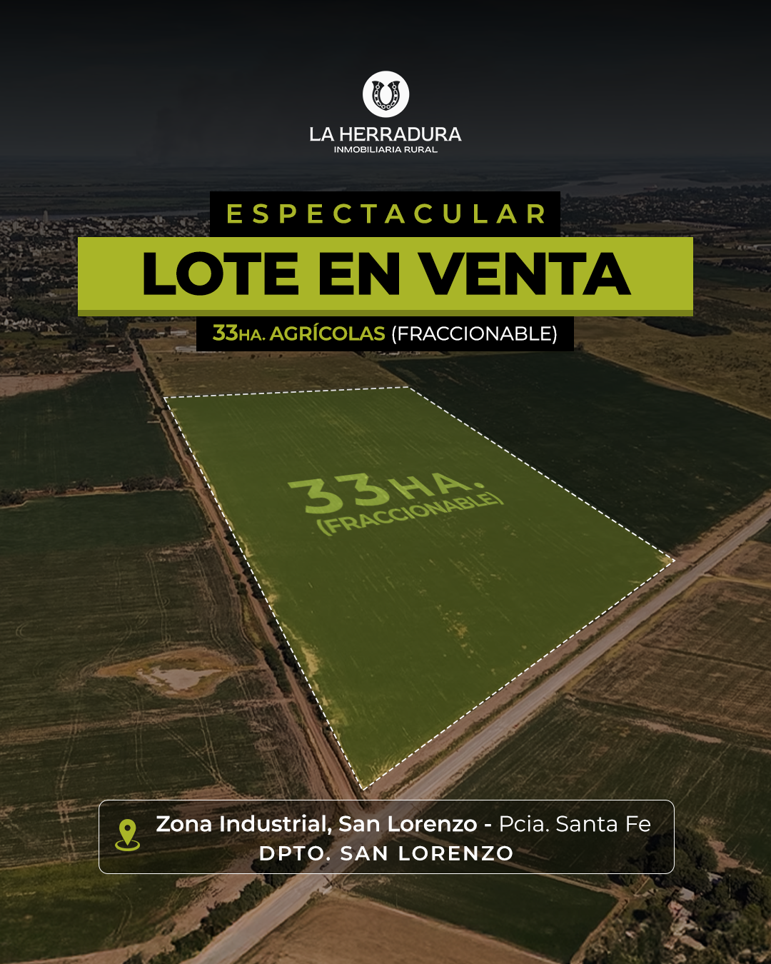 San Lorenzo 33 Has o fraccionable - Lote zona industrial - Espectacular ubicación - Imagen 2