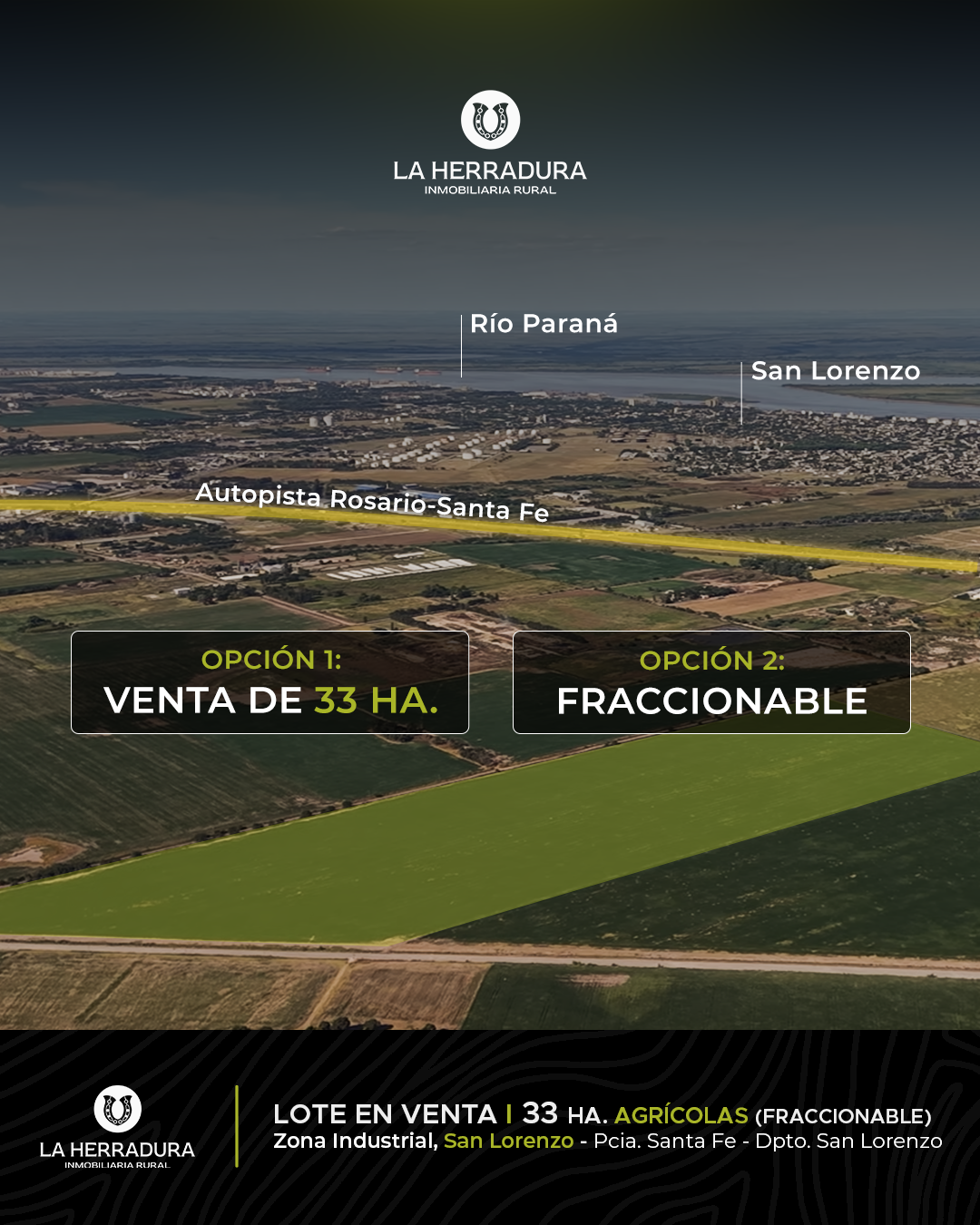 San Lorenzo 33 Has o fraccionable - Lote zona industrial - Espectacular ubicación - Imagen 3